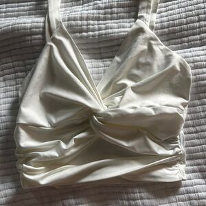 NWOT Cider Cream Twist Front Crop Top